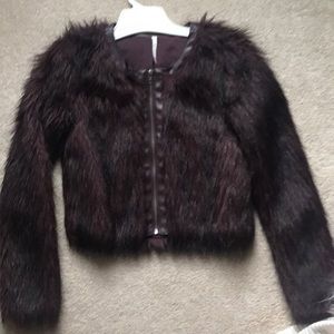faux fur bomber